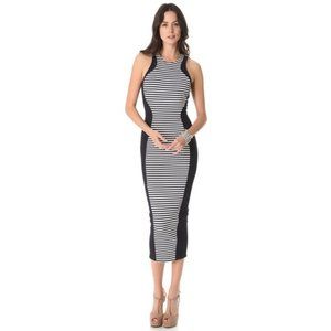 TORN BY RONNY KOBO Striped Midi Dress